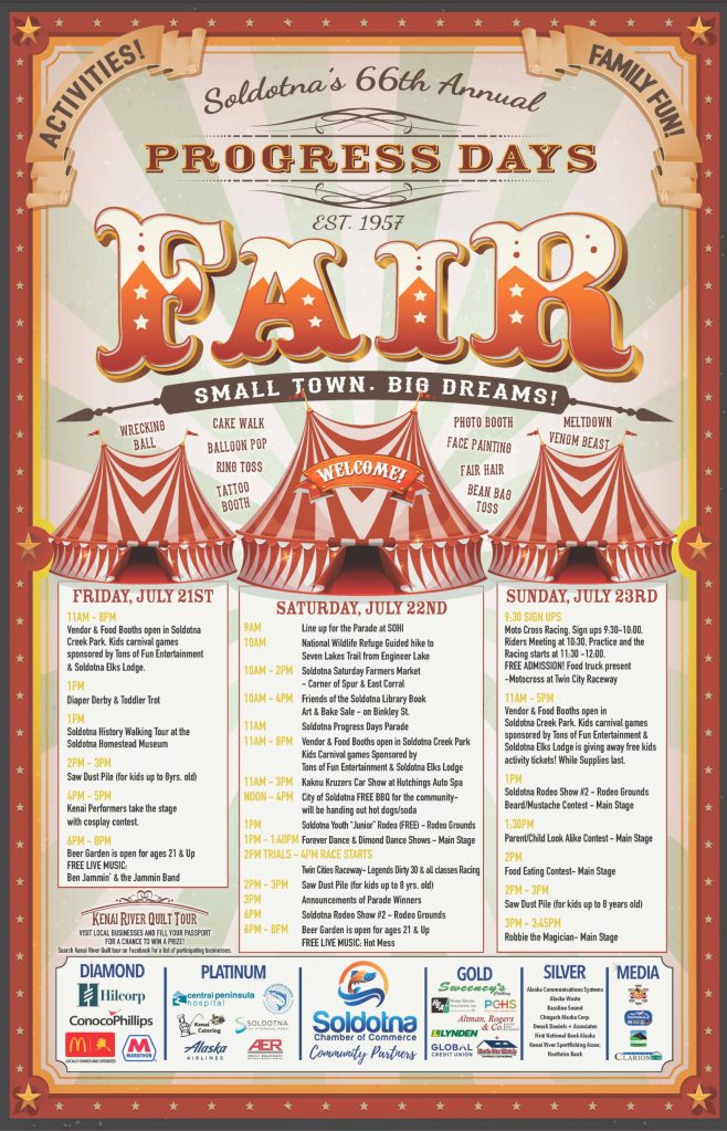 Promotional poster for 66th Annual Progress Days in Soldotna. (Photo courtesy Soldotna Chamber of Commerce)