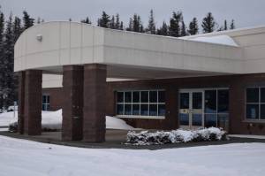 The Kenai Public Health Center is seen on a cloudy Monday, Feb. 6, 2023, in Kenai, Alaska. (Jake Dye/Peninsula Clarion)