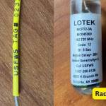 Examples of the tags that will be affixed to coho salmon caught by researchers on the Kenai River this year. (Photo courtesy Department of Fish and Game)