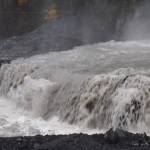 Crews respond to a flood event at the Lowell Creek Tunnel outflow. (Photo courtesy Seward Public Works Director Doug Schoessler)
