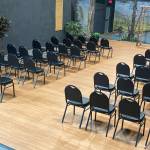The new portable dance floor is seen in use at the Kenai Performers theater in Soldotna, Alaska. (Photo courtesy Jodene McAuliffe)