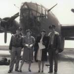 Larry and Rusty Lancashire (at left) pose in front of a B-24 bomber in the early 1940s with another unidentified couple. Larry was a B-24 co-pilot during World War II. (Photo courtesy of the Lancashire Family Collection)
Larry and Rusty Lancashire (at left) pose in front of a B-24 bomber in the early 1940s with another unidentified couple. Larry was a B-24 co-pilot during World War II. (Photo courtesy of the Lancashire Family Collection)