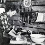 1954 photo by Bob and Ira Spring for Better Homes & Garden magazine
Rusty Lancashire kneads bread dough in her kitchen.