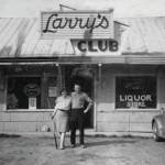 Rusty and Larry Lancashire pose out in front of Larrys Club, located about a mile north of Kenai, circa the mid-1960s. (Photo courtesy of the Lancashire Family Collection)