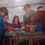 A painting by Suzie Scrivener is included in the Biennial Judged Show at Kenai Art Center in Kenai, Alaska, on Wednesday, Oct. 4, 2023. (Jake Dye/Peninsula Clarion)