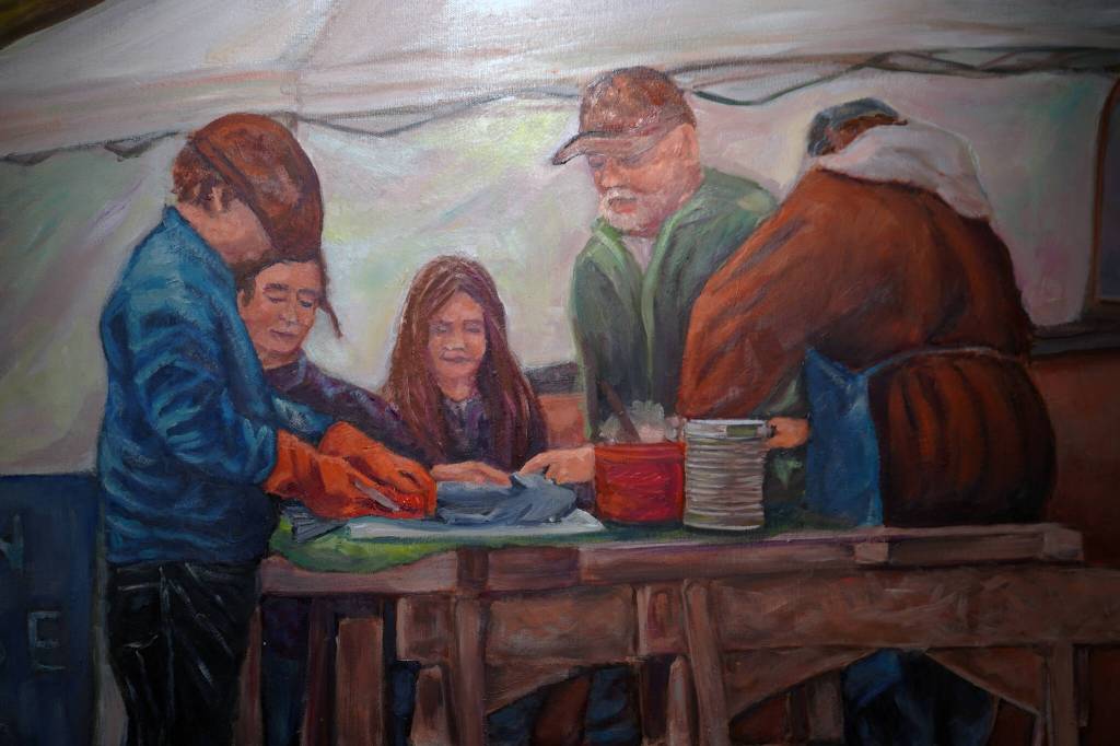 A painting by Suzie Scrivener is included in the Biennial Judged Show at Kenai Art Center in Kenai, Alaska, on Wednesday, Oct. 4, 2023. (Jake Dye/Peninsula Clarion)