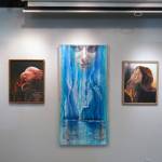 Several pieces included in the Biennial Judged Show are seen at Kenai Art Center in Kenai, Alaska, on Wednesday, Oct. 4, 2023. (Jake Dye/Peninsula Clarion)