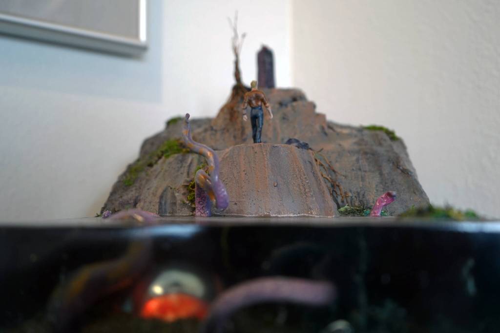 A sculpture by Chris Jenness is included in the Biennial Judged Show at Kenai Art Center in Kenai, Alaska, on Wednesday, Oct. 4, 2023. (Jake Dye/Peninsula Clarion)