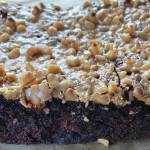 These dark and decadent chocolate brownies have a crunchy toffee topping. (Photo by Tressa Dale/Peninsula Clarion)