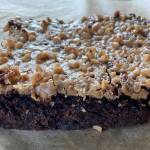 These dark and decadent chocolate brownies have a crunchy toffee topping. (Photo by Tressa Dale/Peninsula Clarion)