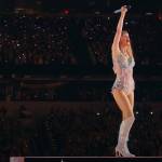 Taylor Swift performs in front of a sold-out SoFi Stadium in Taylor Swift: The Eras Tour. (Promotional image courtesy Taylor Swift Productions)