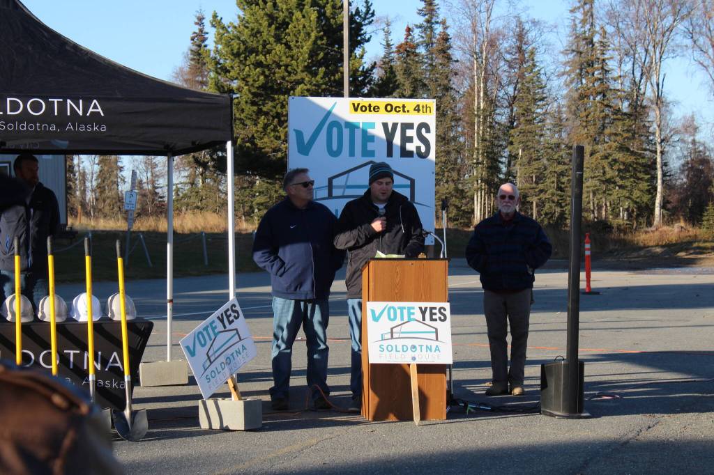 <table border="0" class="mceItemTable"><tbody><tr><td>
</td><td>
</td></tr><tr><td></td><td>Jeff Dolifka, Boys and Girls Clubs of the Kenai Peninsula board president, addresses attendees at a groundbreaking event for the Soldotna field house project on Friday, Oct. 20, 2023, in Soldotna, Alaska. (Ashlyn OHara/Peninsula Clarion) </td></tr></tbody></table>