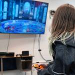 Lincoln Kimbell competes compete in Super Smash Bros. Ultimate at Nikiski Middle/High School in Nikiski, Alaska, on Monday, Oct. 23, 2023. (Jake Dye/Peninsula Clarion)