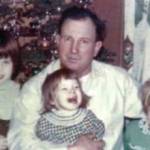 This photo from the early 1960s shows Jackson Ball enjoying the Christmas holidays with his eldest three daughters. His fourth and youngest daughter was born less than a year and a half before Balls death in 1968. (Photo from Ball Family memorial slideshow, 2022)