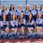 The Soldotna cheerleading team. Top row, left to right: Alyssa Adams, Savannah Hawkins, Savvy Yaeger, Gracie Bras, Mazzy Bundy, Lily Hannevold, Lynzie Denbow. Bottom row, left to right: Tayler Ruffner, Angelina Beck, Lacy Nye, Zoey McCoy, Hailey Stonecipher. (Photo provided)