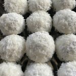 These snowballs are made of chocolate cupcakes are surrounded with sugary meringue and coconut flakes. (Photo by Tressa Dale/Peninsula Clarion)