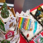 A gingerbread spire constructed by Rebecca, in the adult division, is displayed alongside other contestants of the 11th Annual Gingerbread House Contest at the Kenai Chamber of Commerce and Visitor Center in Kenai, Alaska, on Thursday, Nov. 16, 2023. (Jake Dye/Peninsula Clarion)