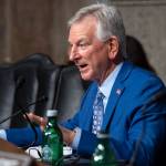 Sen. Tommy Tuberville, R-Ala., questions Navy Adm. Lisa Franchetti during a Senate Armed Services Committee hearing on Sept. 14 on Capitol Hill in Washington. (AP Photo/Jacquelyn Martin)