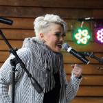 Ellie Nelson performs during Christmas in the Park at Soldotna Creek Park in Soldotna, Alaska, on Saturday, Dec. 2, 2023. (Jake Dye/Peninsula Clarion)