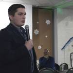 Rep. Justin Ruffridge, R-Soldotna, answers questions from constituents during a legislative update at the Kenai Chamber of Commerce and Visitor Center on Wednesday in Kenai. (Ashlyn OHara/Peninsula Clarion)