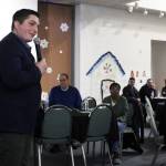 Rep. Justin Ruffridge, R-Soldotna, answers questions from constituents during a legislative update at the Kenai Chamber of Commerce and Visitor Center on Wednesday, Dec. 6, 2023, in Kenai, Alaska. (Ashlyn OHara/Peninsula Clarion)