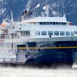 The LeConte ferry coated with cold-season ice. (Photo courtesy of the Alaska Marine Highway System)