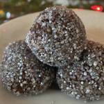 Sugarplums are made of toasted nuts and dried fruit with spices and honey, rolled in sparkling sugar. (Photo by Tressa Dale/Peninsula Clarion)