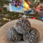 Sugarplums are made of toasted nuts and dried fruit with spices and honey, rolled in sparkling sugar. (Photo by Tressa Dale/Peninsula Clarion)