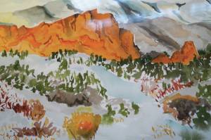 Jake Dye/Peninsula Clarion
Artwork by Lynne OConnor set for exhibition in the Kenai Art Centers January show, Feels Like Home, awaits hanging at the Kenai Art Center in Kenai on Dec. 22.