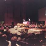 Alaska State Troopers flank the casket of Kenai Police Officer John Watson during a memorial service on Wednesday, Dec. 31, 2003 in Kenai, Alaska. (Phil Hermanek/Peninsula Clarion)