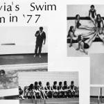 This is a portion of the swim team page from the 1977 Seldovia Otters yearbook. Rex Edwards can be seen poolside in the upper-left photo. (Image courtesy of Rex and Beverly Edwards)
