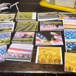 An array of homemade greeting cards await donation to military servicemembers. (Photo courtesy Toni Loop)