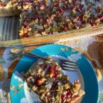 These rhubarb dream bars are equally sour and sweet and are delicious served cold or hot with a scoop of vanilla ice cream. (Photo by Tressa Dale/Peninsula Clarion)
