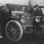 Brothers James (left) and Lawrence Keeler with their Kissel car, circa 1910s. Both brothers enlisted in the U.S. Army to fight in World War I. James was killed in battle. Photo courtesy of the Keeler Family Collection.