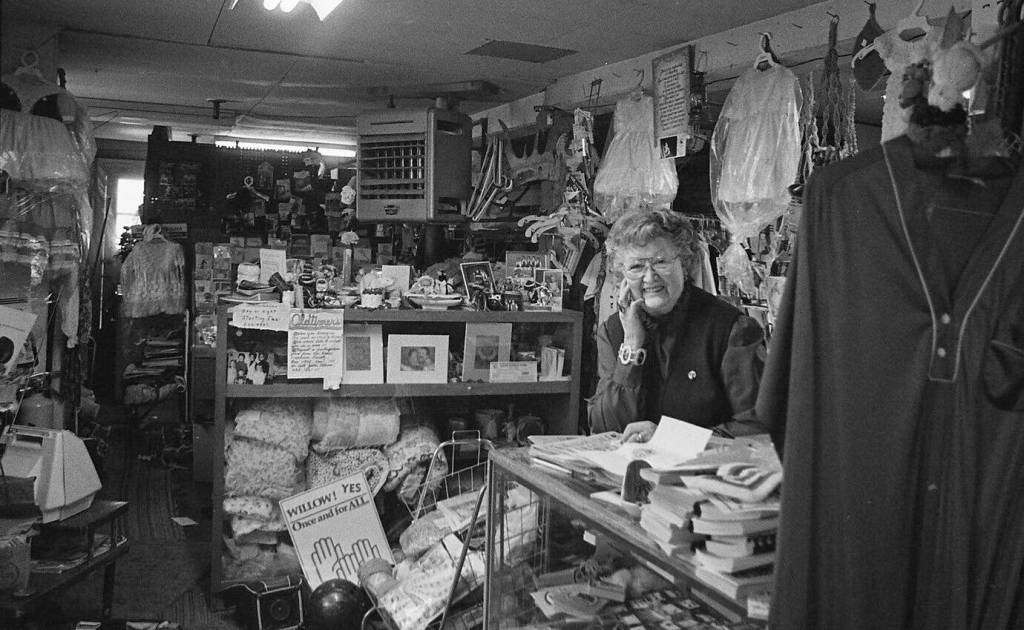 Photo by Clark Fair
Verona (Keeler) Wilsons best friend in Soldotna was Vera Howarth (seen here in the 1980s), owner of Veras Variety, located right beside Verona and Don Wilsons grocery store.