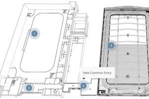 Project designs show the location of the Soldotna Field House relative to the Soldotna Regional Sports Complex. (Image via City of Soldotna)