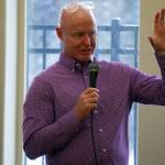 Aspen Creek Senior Living CEO Doug Clegg speaks during a grand opening event at Aspen Creek Senior Living in Soldotna, Alaska, on Friday, Feb. 9, 2024. (Jake Dye/Peninsula Clarion)