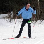 Sean Ulman rounds a bend during the Tour of Tsalteshi at Tsalteshi Trails near Soldotna, Alaska, on Sunday, Feb. 18, 2024. (Jake Dye/Peninsula Clarion)