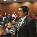 Rep. Justin Ruffridge, R-Soldotna, speaks in support of debating an omnibus education bill in the Alaska House Chambers on Monday, Feb. 19, 2024 in Juneau, Alaska. (Ashlyn OHara/Peninsula Clarion)