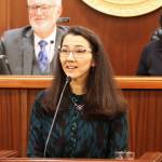 U.S. Rep. Mary Peltola delivers her annual address to the Alaska Legislature on Monday, Feb. 26, 2024 in Juneau, Alaska. (Mark Sabbatini/Juneau Empire)