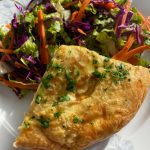 This French onion frittata is delicious and not too filling. (Photo by Tressa Dale/Peninsula Clarion)