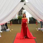 Sara DeVolld wears Heartlight, a dress she designed that was featured in this years Alaskas Red Dress Collection. (Photo provided by Shona DeVolld)