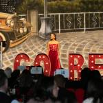 Sara DeVolld wears Heartlight, a dress she designed that was featured in this years Alaskas Red Dress Collection. (Photo provided by Shona DeVolld)