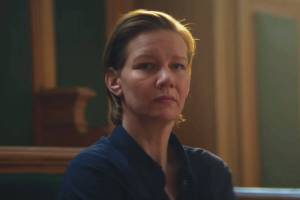 Sandra Hüller portrays Sandra Voyter in Anatomy of a Fall. (Promotional photo courtesy Neon)