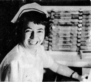 Photo from San Chat, May 1956 issue
In 1956, when this photo of nurse Irmgard Hanks, wife of Rex, was taken for the 10th anniversary of the Seward Sanitorium, the Hanks were still living in Seward but were preparing to move to a new home in Happy Valley. Irmgard was the Night Supervisor and Relief Supervisor for the facility, which fought against the ravages of tuberculosis.