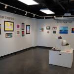 Artwork by Kenai Peninsula Borough School District high school students is displayed as part of the 33rd Annual Visual Feast at the Kenai Art Center on Wednesday, April 3, 2024. (Jake Dye/Peninsula Clarion)