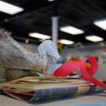 Artwork by Kenai Peninsula Borough School District high school students is displayed as part of the 33rd Annual Visual Feast at the Kenai Art Center on Wednesday, April 3, 2024. (Jake Dye/Peninsula Clarion)