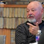City Council member James Baisden speaks during a work session of the Kenai City Council in Kenai, Alaska, on Wednesday, April 3, 2024. (Jake Dye/Peninsula Clarion)