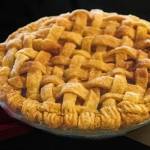 A pie is ready for auction in the annual March for Meals fundraiser at the Kenai Senior Center in Kenai, Alaska, on Friday, April 5, 2024. (Photo by Ken Aaron, provided by Kenai Senior Center)