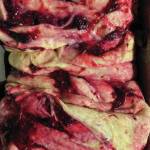 This berry cream cheese babka can be made with any berries you have in your freezer. (Photo by Tressa Dale/Peninsula Clarion)